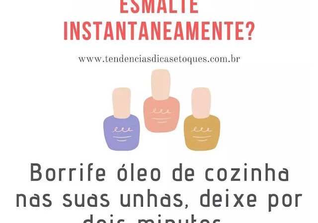 Como secar esmalte instantaneamente