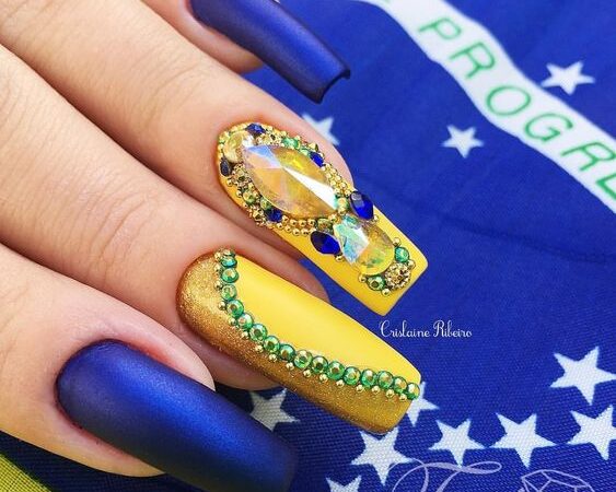 Inspirações De Unhas Decoradas – Copa do Mundo 2022