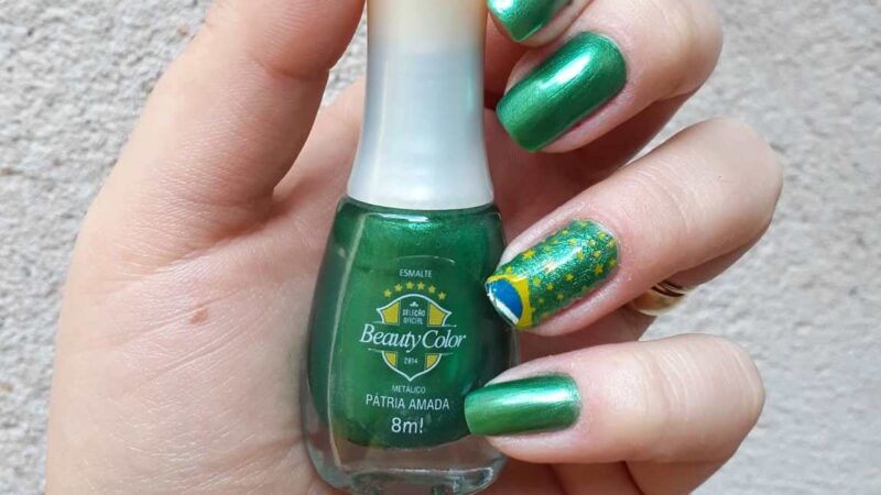 Esmalte especial para os jogos do Brasil