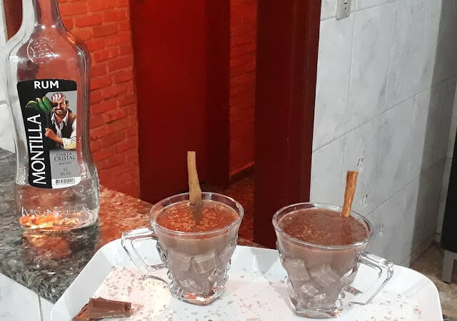 Chocolate quente com Rum