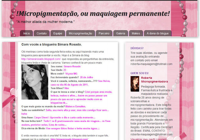 Participando do Blog da Roberta!